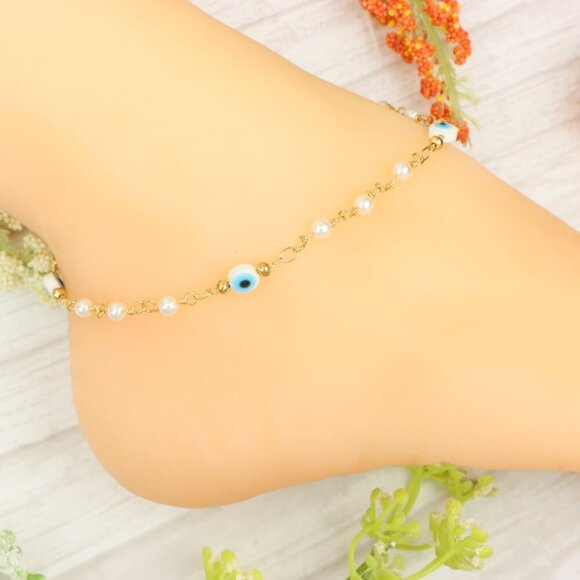 "Handmade Anklet – Elegant & Delicate Jewelry for Women | UNVRC1472 - Picture 1 of 10